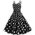 Robe Vintage Rockabilly Noir Pois