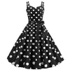 Robe Vintage Rockabilly Noir Pois