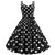 Robe Vintage Rockabilly Noir Pois