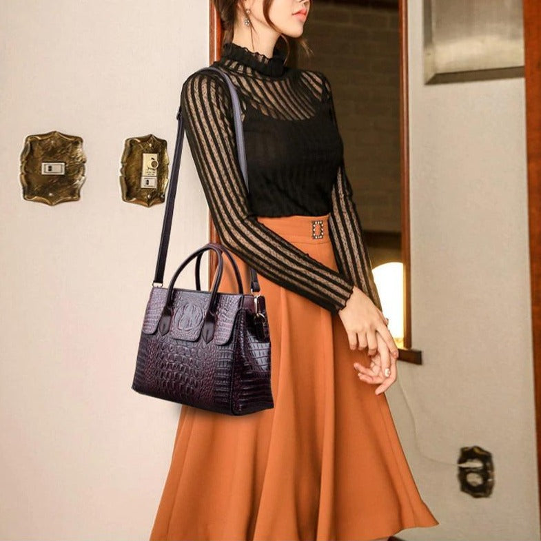 Sac à Main Crocodile Vintage