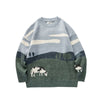 Pull Oversize Vintage Motif Campagne