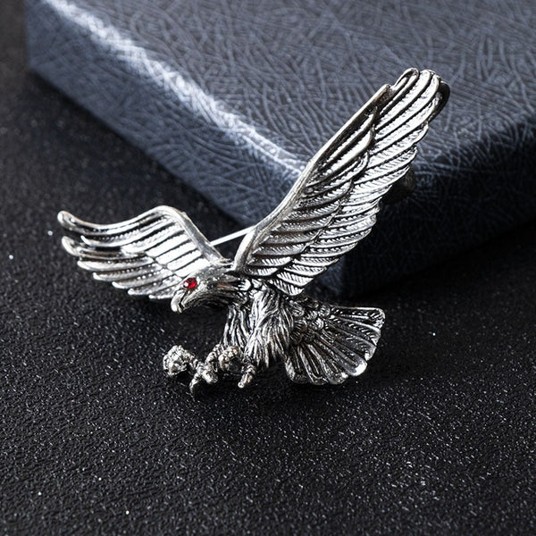 Broche Aigle En Argent Vintage – Pièce Unique Et Ancienne – Collection 752