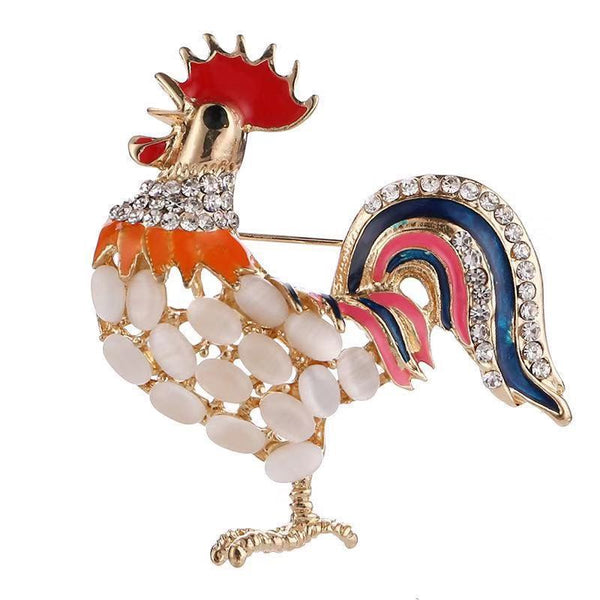 Broche Vintage émaillée - Bijou Ancien - Occasion à Détailler