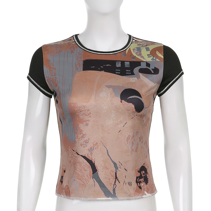 Haut stylé Vintage Femme imprimés