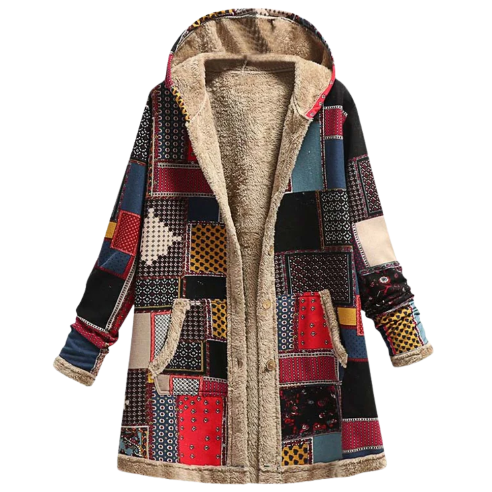 Manteau Patchwork Vintage Femme