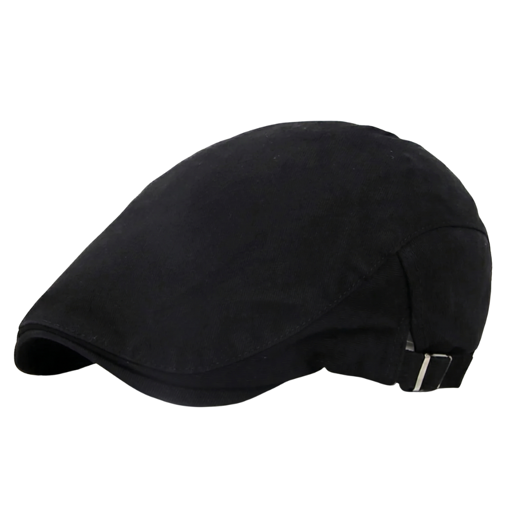 Casquette Plate Noire Vintage