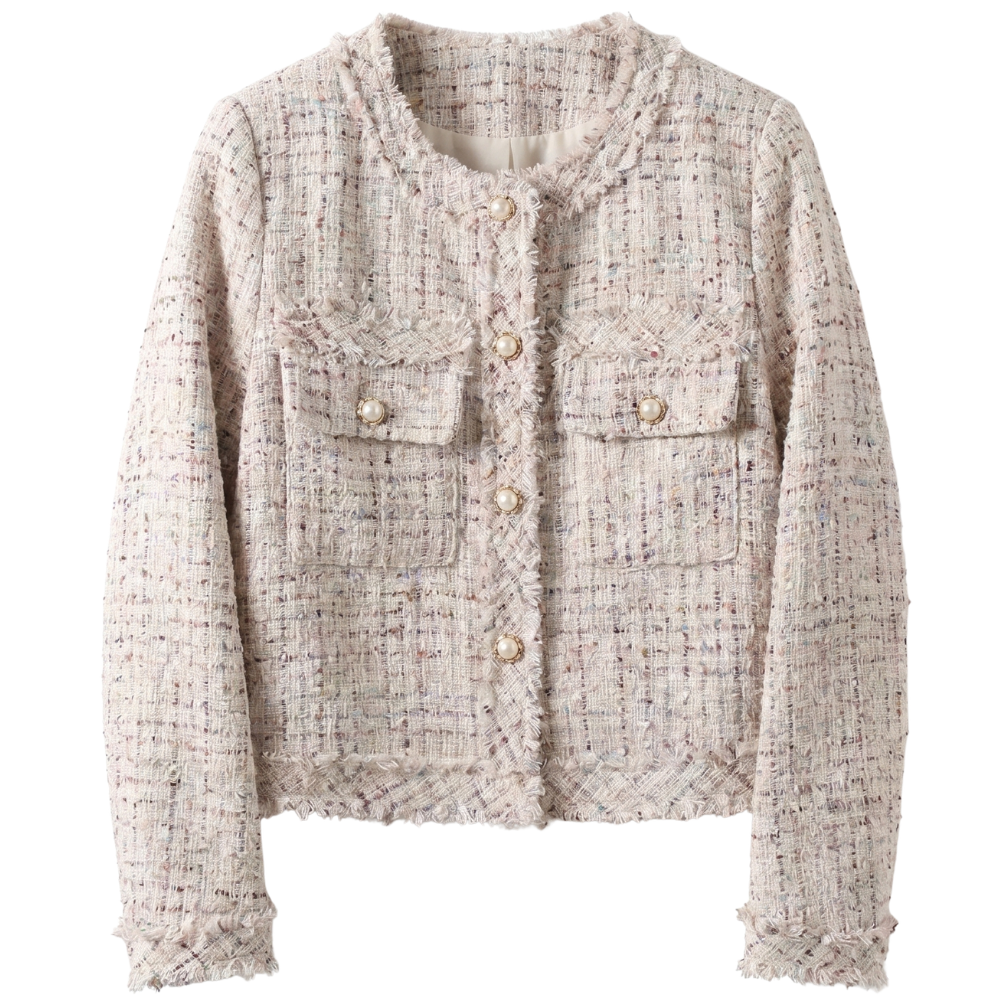 Manteau en Col Rond Vintage