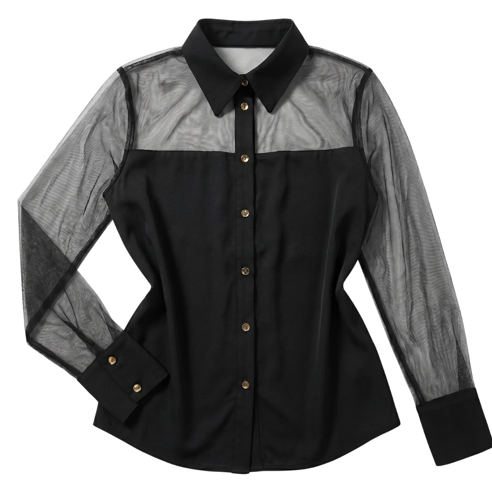 Chemise Vintage en Mousseline de Soie