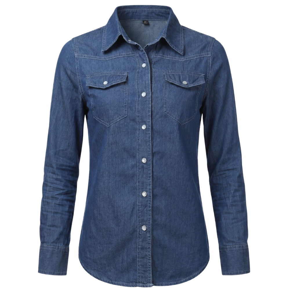 Chemise Vintage en Denim pour Femmes