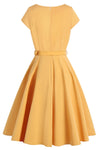 Vintage 1950s Yellow Midi Dress