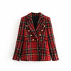 Vintage Red Plaid Coat