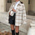 Manteau à Carreaux Style Retro Vintage