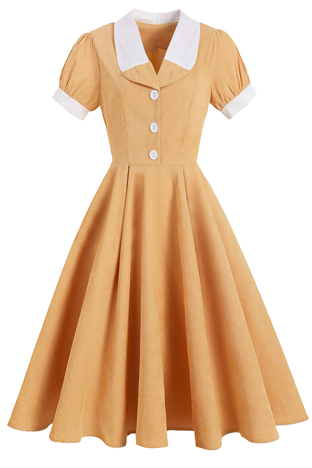 Vintage Short Sleeve Midi Dress