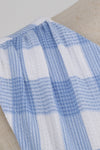 Robe asymétrique vintage à plaid bleu