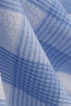 Robe asymétrique vintage à plaid bleu