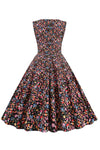 Vintage Grunge Print Dress