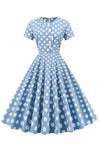 Vintage Polka Dot Midi Dress