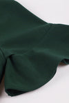 Robe Vert Foncé avec volant Vintage