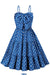 Robe à pois Bleu Vintage