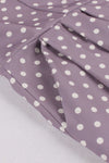 50s Purple Polka Dot Dress with Belt