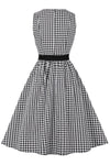 Black Plaid 50s Swing Dress