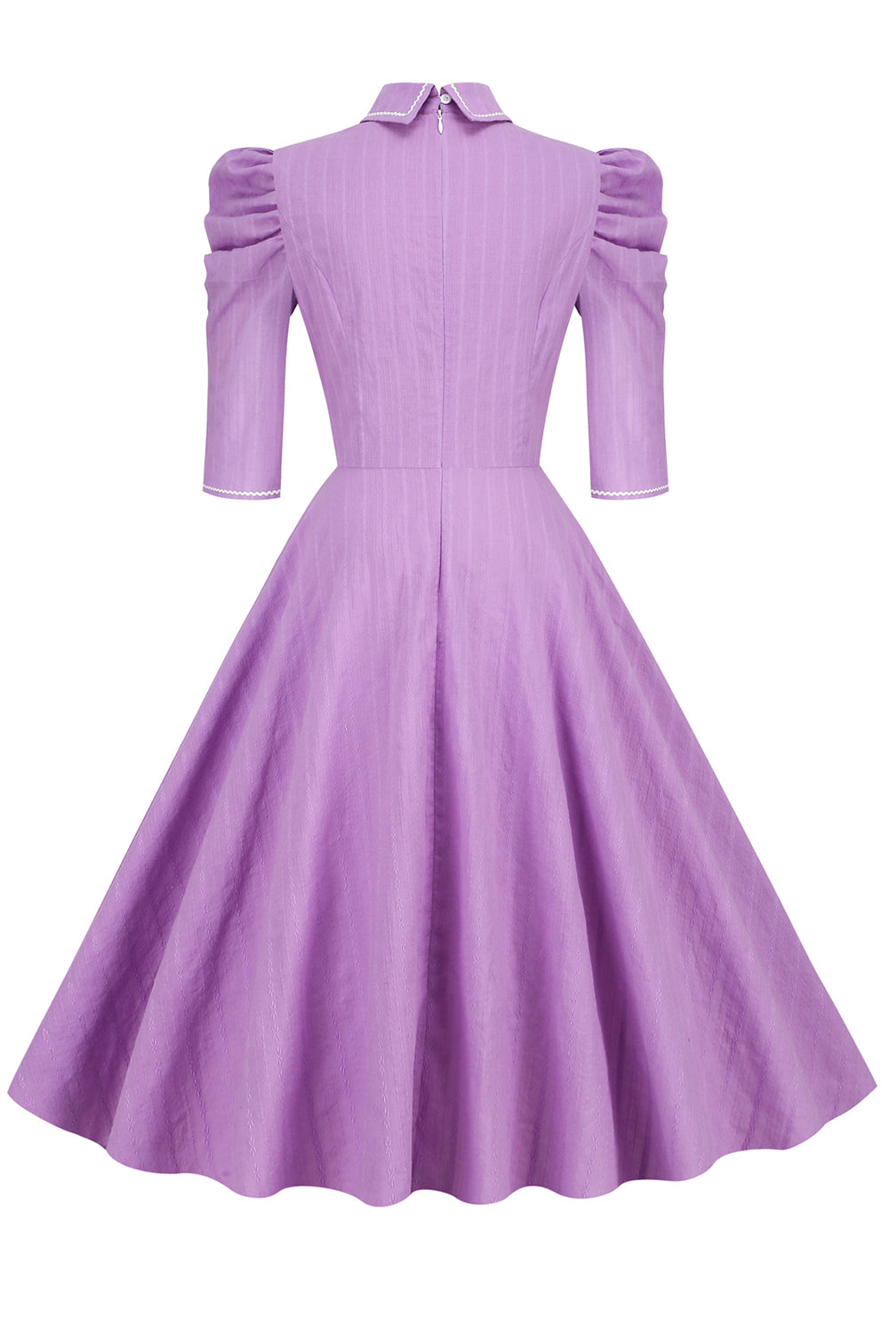 Vintage Purple Dress with Half Sleeves