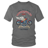 T-shirt moto vintage gris