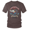 T-shirt moto vintage marron
