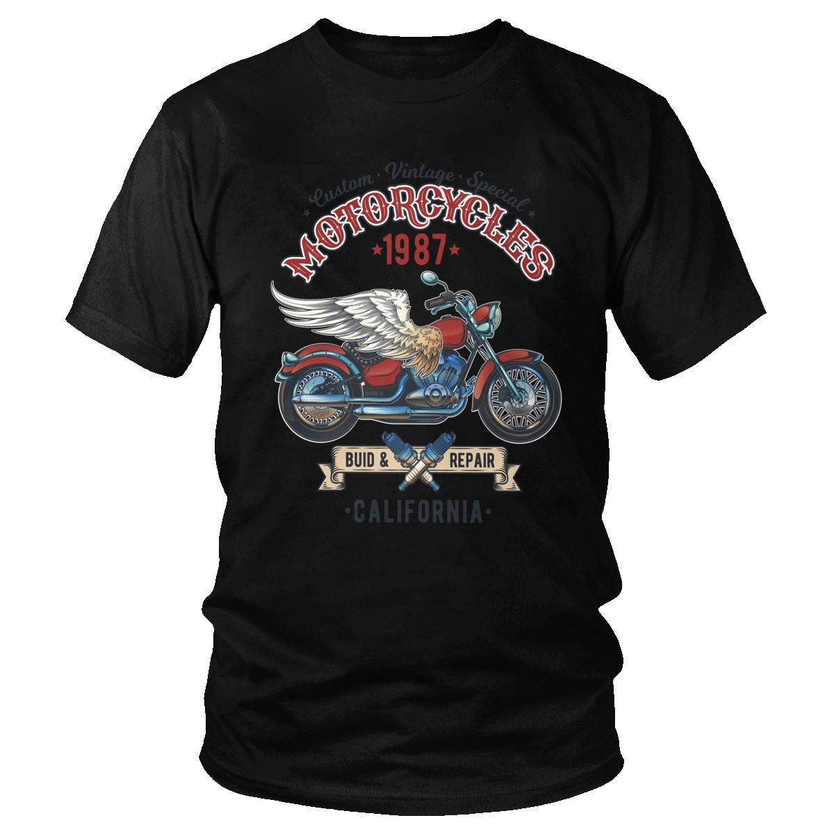 T-shirt moto vintage