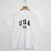 T-shirt Vintage Drapeau Américain blanc