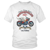 T-shirt moto vintage blanc