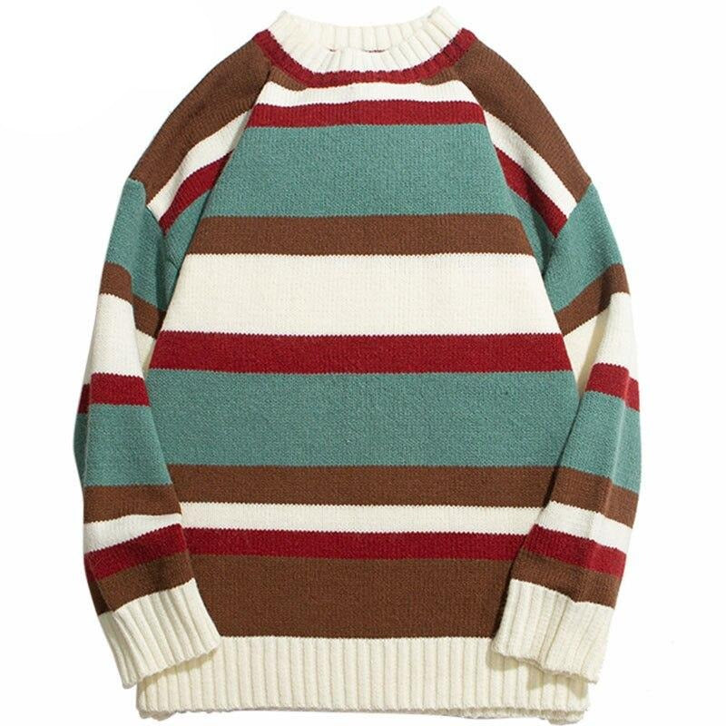 Pull vintage col rond