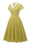 Robe Couleur Citron Vintage