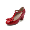 Chaussure Vintage Femme Rouge