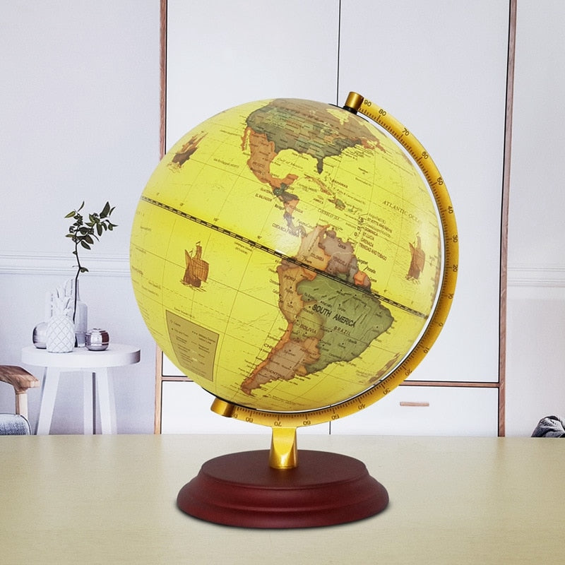 Globe terrestre lumineux vintage datant de la fin des années 70