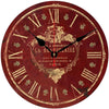 Horloge Murale Rouge Vintage