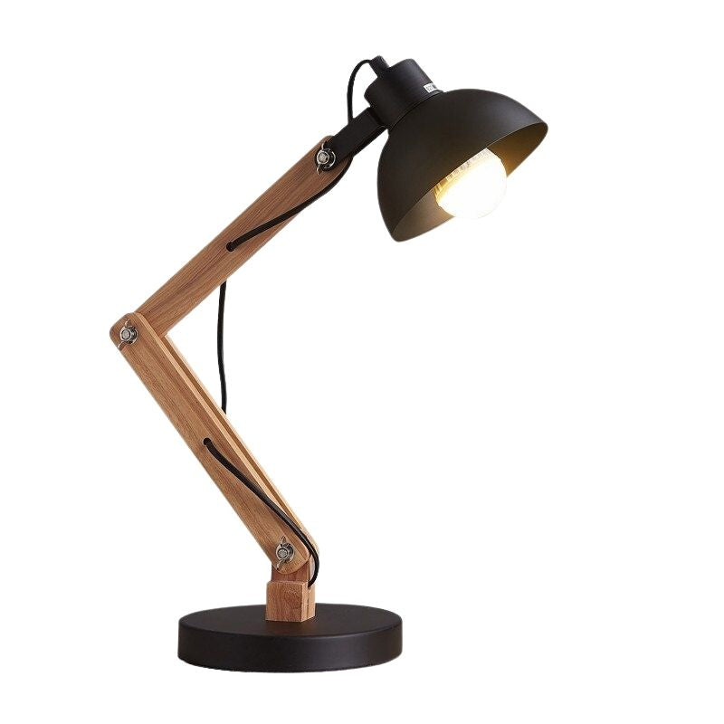 Lampe de Bureau Vintage en Bois