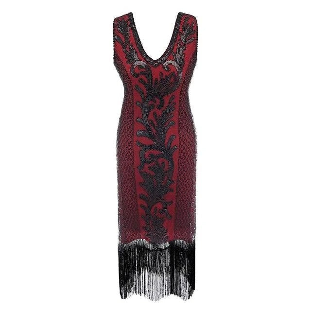 Red and Black Gatsby Spirit Dress