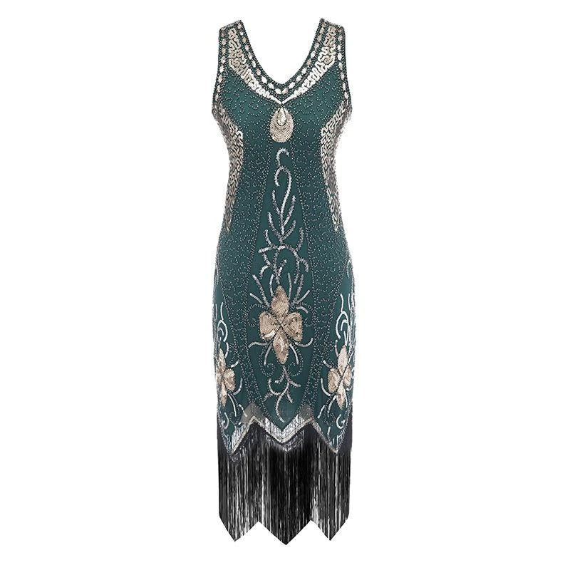 Gatsby Dress - Charleston Green