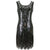 Robe Gatsby Courte Noire et Argent