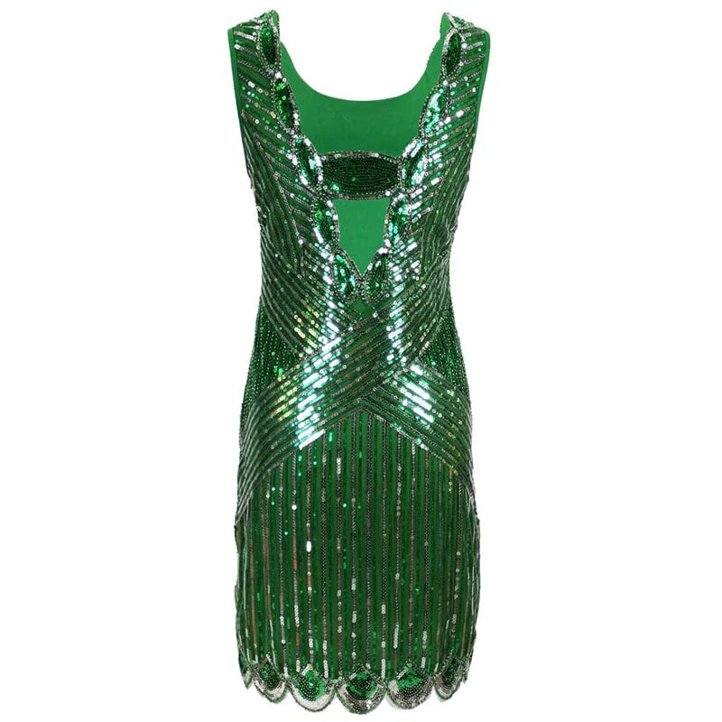 Robe Gatsby Courte Verte