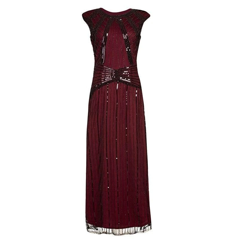 Robe Gatsby Longue Bordeaux