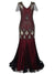 Robe Gatsby Longue Haute Couture Bordeaux