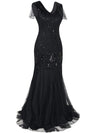 Robe Gatsby Longue Haute Couture Noire