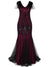 Robe Gatsby Longue Haute Couture Brodeaux et Noire