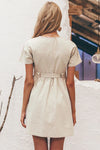 Robe Tunique Vintage blanc derrière