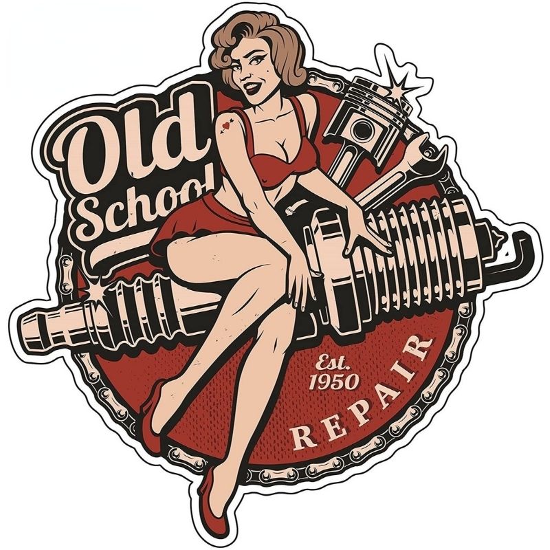Stickers Pin-Up Vintage