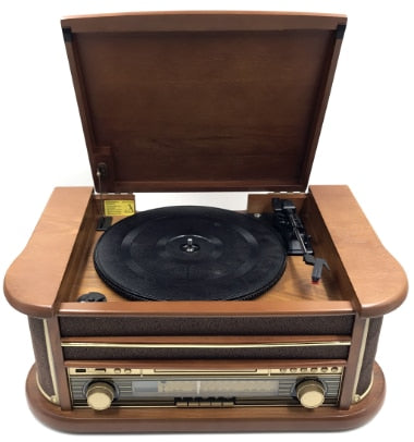Tourne Disque Vintage avec Lecteur Cassette